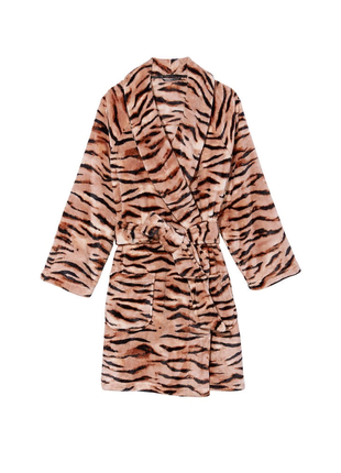 Теплий короткий плюшевий халат тигровий victoria's secret 🇺🇸оригінал🇺🇸3 фото