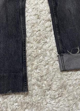 Темно-серые джинсы прямого кроя2 фото