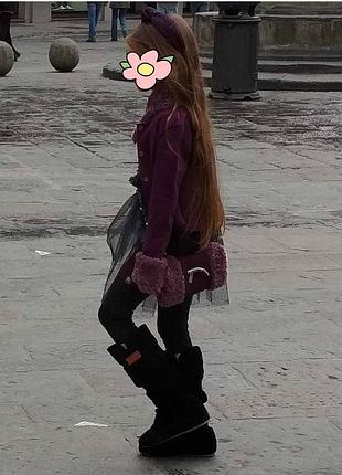 Легкие сапожки замша деми