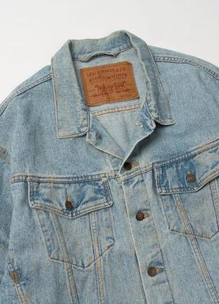 Levis 70598-4834 vintage 90s trucker denim jacket made in ausa (1992) мужская джинсовая куртка2 фото