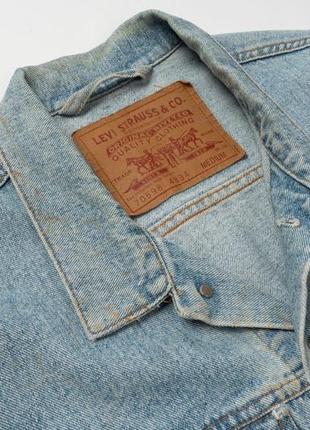 Levis 70598-4834 vintage 90s trucker denim jacket made in ausa (1992) мужская джинсовая куртка3 фото