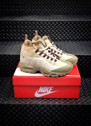 Nike air max 95 back beige чоловічі зимові черевики термо бежеві