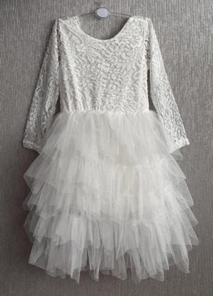 Платье платечко сарафан boho white