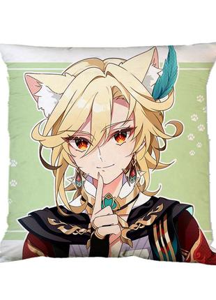 Подушка кавех геншин удар genshin impact двухсторонняя 40х40 см (p0730)
