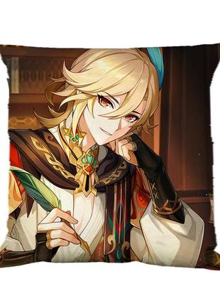 Подушка кавех геншин удар genshin impact двухсторонняя 40х40 см (p0731)