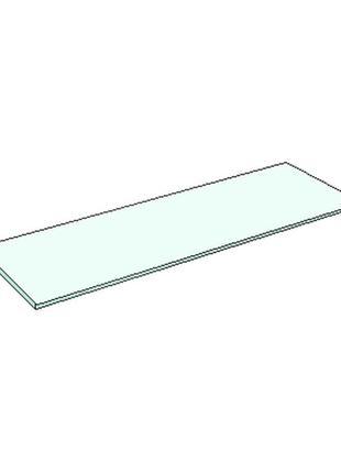 Скляна прозора полиця busel, прямокутна 400 х 150 х 6 мм