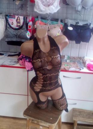 Еротичний сексуальний 🔥боді комбінезон сітка sexy білизна бодистокинг body stocking с-04😍4 фото
