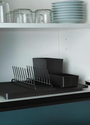 Ikea сушилка/стойка для тарелок/столовых приборов rinnig (793.237.09)4 фото
