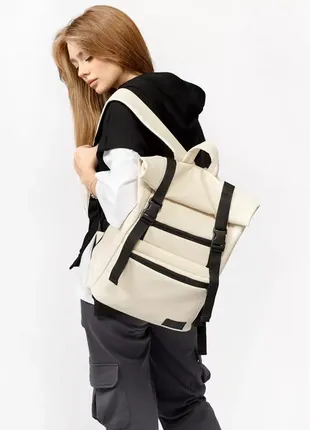 Жіночий рюкзак рол sambag rolltop zard молочний