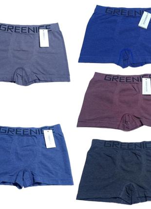 Бесшовные мужские трусы хлопок  greenice