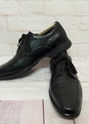 Кожаные добротные туфли clarks structured (англия), размер 10 g (44)2 фото