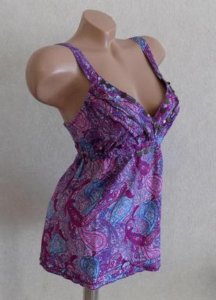 Кофта туніка коттоновая на лямках фірмова esprit німеччина, розмір 42-44