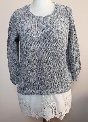Светр-двійка з мереживом і високим вмістом коттону 16 євр.