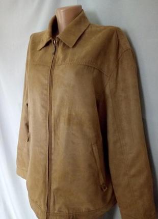Распродажа!   легкая куртка, ветровка, жакет, под замш, большой размер  №1np8 фото
