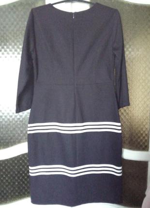 Платье коттоновое темно-синего цвета3 фото