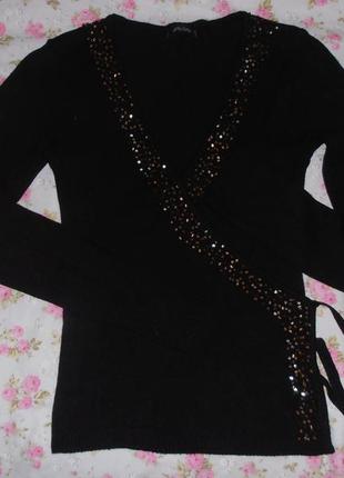 Кофта на запах з бісером хѕ / s .