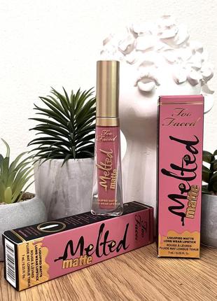 Оригінал стійка матова помада bottomless too faced melted matte liquified matte long wear lipstick оригинал стойкая матовая помада