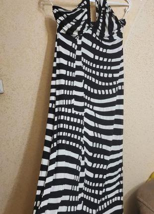 Сарафан в полоску длинное платье