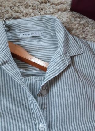 Стильная полосатая рубашка оверсайз , misslook, p. s-m9 фото