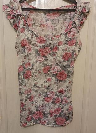 Футболочка из тонкого трикотажа с рюшами look