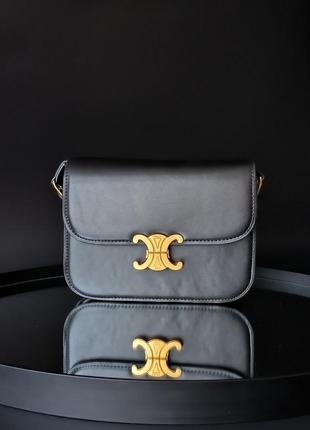 Сумка в стиле celine triomphe shoulder bag black