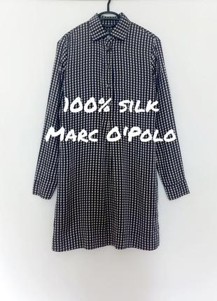 100% шелк, шелковая туника/рубашка от marc o polo