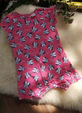 Трикотажный ромпер песочник пижама на 3-6 месяцев