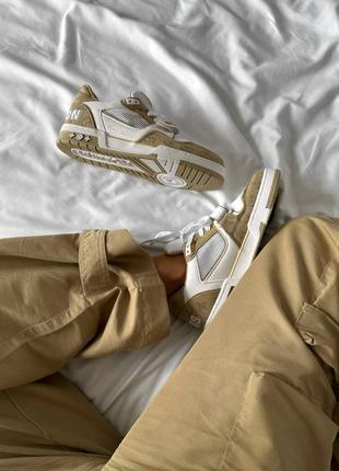 Кроссовки louisv trainer sneaker cream3 фото