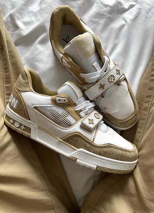 Кроссовки louisv trainer sneaker cream