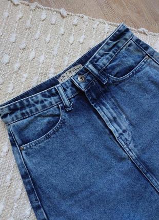 Мега стильная джинсовая мини юбка3 фото