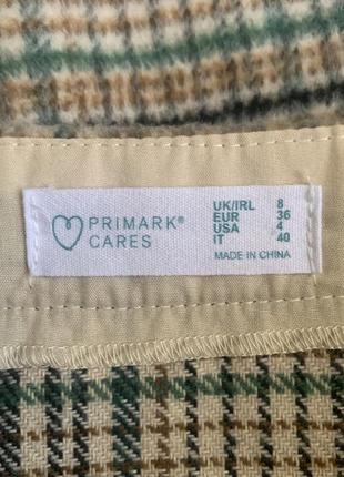 Теплая юбка в клетку primark cares  размер 8/36/ s6 фото