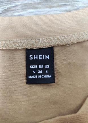 Бежева футболка-топ бренду shein2 фото