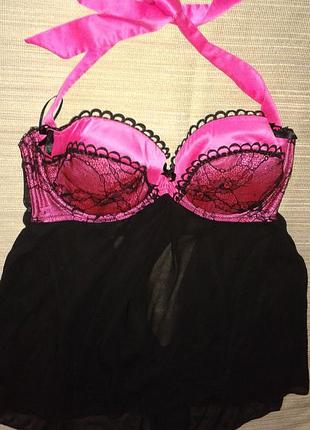 Шикарная ночнушка майка бюстгалтер с пуш ап  от ann summers,p.18/442 фото
