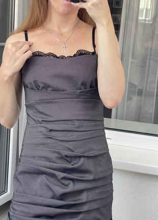 Мини платье бюстье с кружевом, короткое, от итальянского бренда8 фото