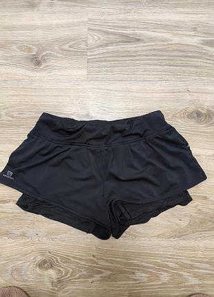 Спортивні подвійні шортики бренду salomon