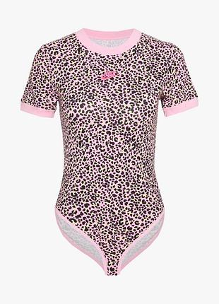 Боді рожевий лелпардовий принт nike