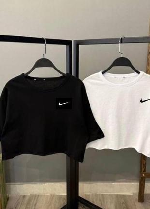 Базовые укороченные футболки в стиле nike4 фото