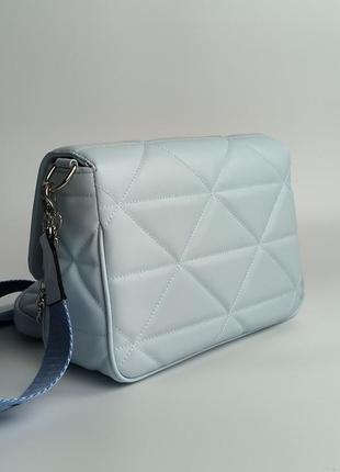 Сумка в стиле prada re-nylon padded shoulder lite blue4 фото