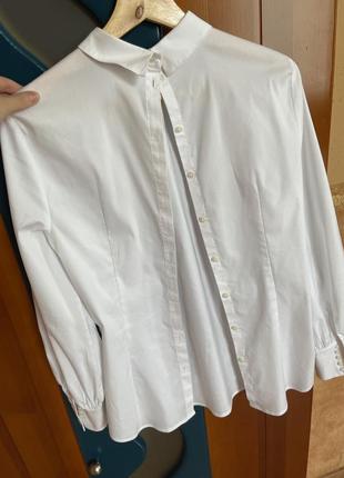 Белая рубашка двусторонняя, приталенныя , tommi hilfiger10 фото