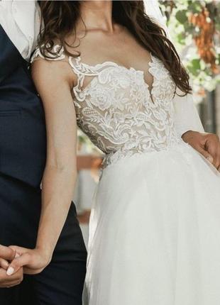 Весільна сукня айворі розмір s-xs3 фото