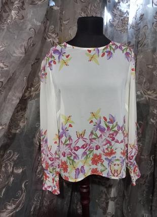 Летняя блуза в цветочный принт