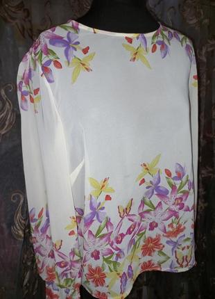 Летняя блуза в цветочный принт2 фото