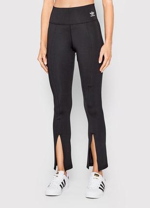 Легінси штани спортивні  з розпірками adidas чорний slim fit р.м