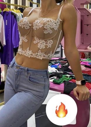 Кружевной корсет victoria secret