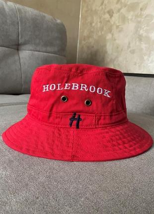 Нова, червона брендова панама від holebrook