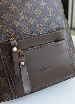 Жіночий рюкзак  місткий знову в наявності коричневий+ корич. карман5 фото