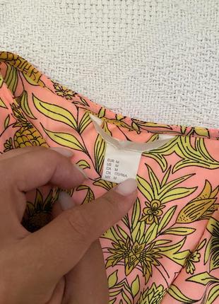 Пляжная туника накидка халат в цветочный принт от hm m/l6 фото