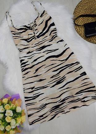 Плаття легке вільне в тигровий принт сукня