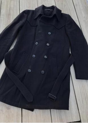 Пальто шерстяное drycorn с поясом натуральная шерсть6 фото