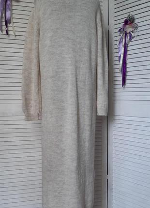 Стильное, вязанное, тёплое платье водолазка миди, макси италия boohoo6 фото
